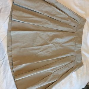 JCrew pleated skirt- light khaki size 2